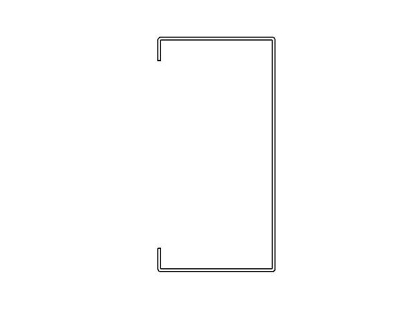 2D Metal Stud Profile Section
