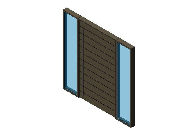 Entry Pivot Door With Two Sidelight