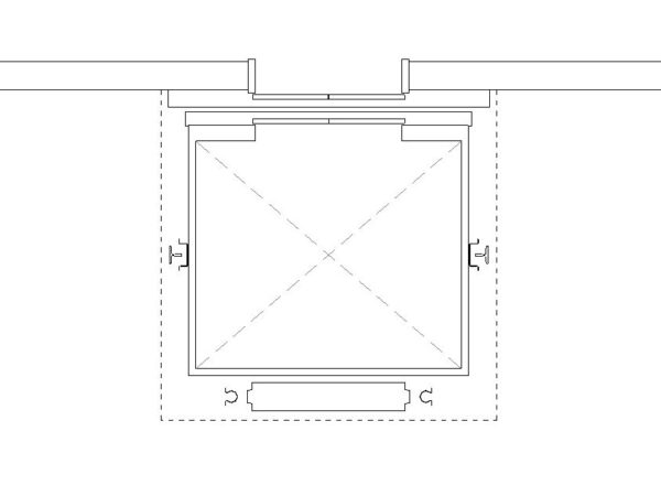 Elevator Lift Double Door with 2D Cab Plan