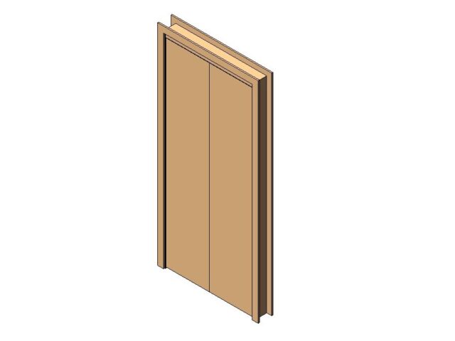 Bifold Door Two Panel Wood Flush