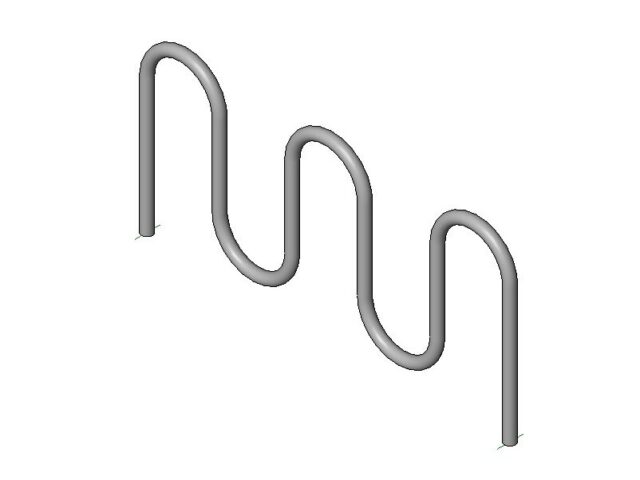 5-Loop Wave Style Bike Rack