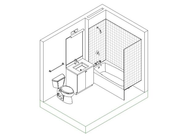 Bathroom Model Small Three Fixtures