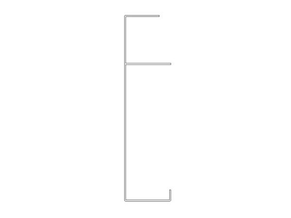 2D Shaftwall E Stud Profile Section