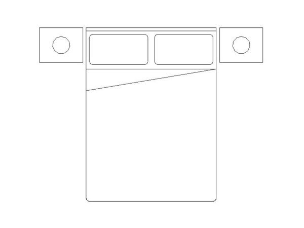2D Bed & Nightstands