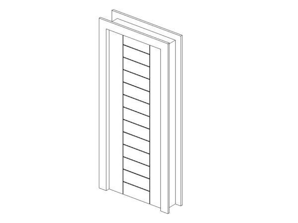 Solid Door With Stacked Rails