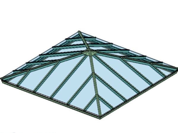 Square pyramid skylight